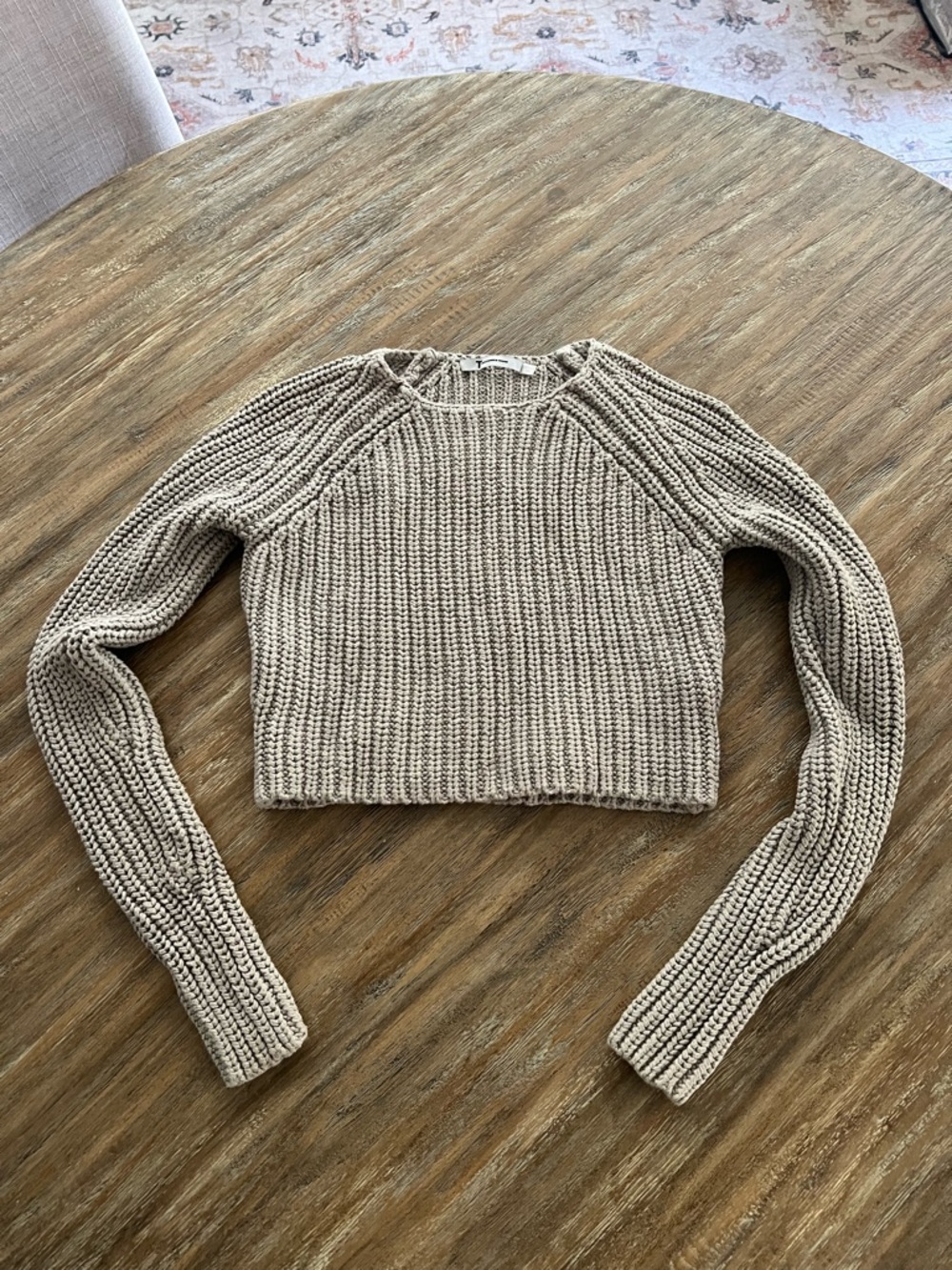 Alexander Wang Grey Cropped Sweater - XS